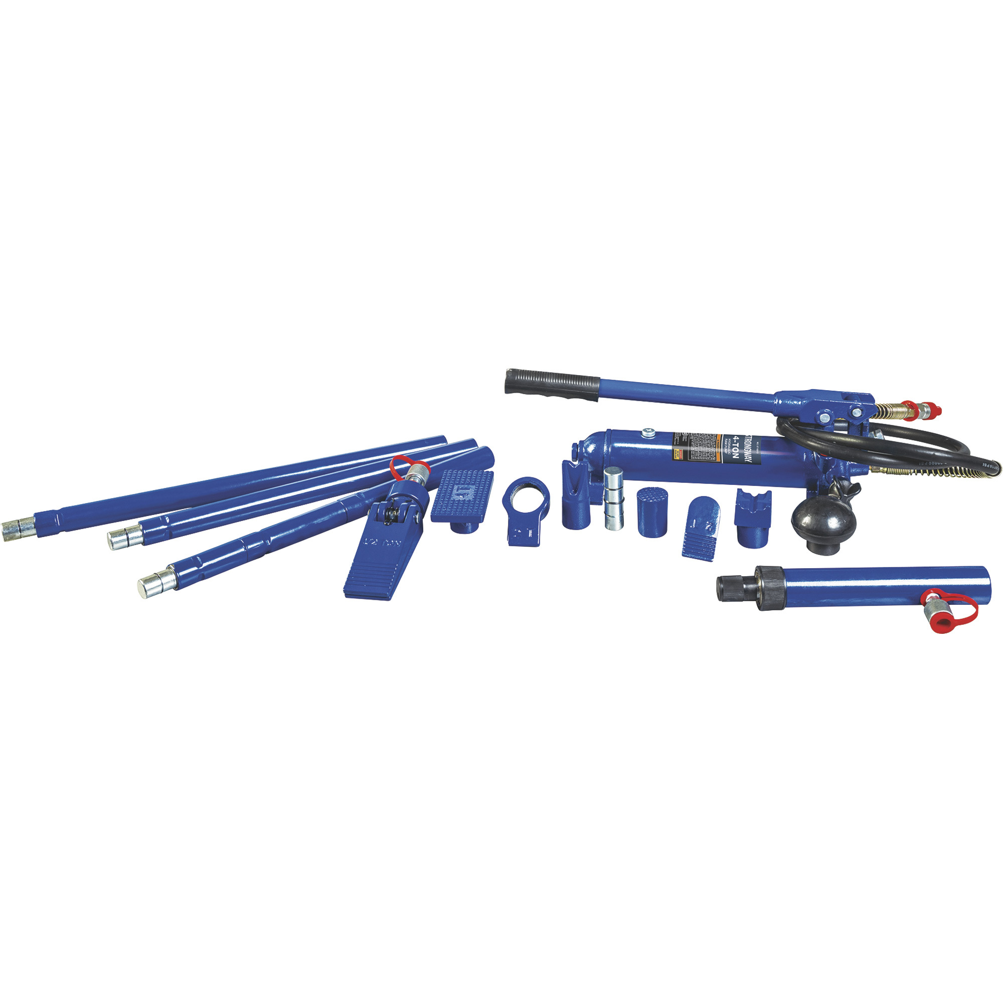 Strongway 4-Ton Hydraulic Portable Ram Kit, 10.51in.–15.24in. Working Height, 7252 PSI
